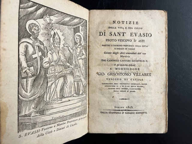 Notizie della vita e del culto di Sant'Evasio proto-vescovo d'Asti, martire e patrono principale della città e diocesi di Casale